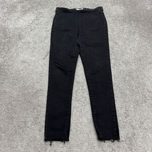 Free People High Rise Jegging Denim Jeans Womens 29 Black Stretch Pull On 28x26